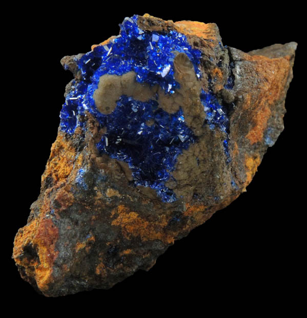 Azurite from Morenci Mine, 4750' Level, Lone Star Area, Clifton District, Greenlee County, Arizona