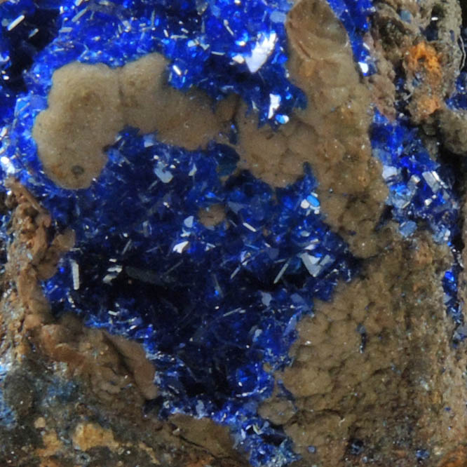 Azurite from Morenci Mine, 4750' Level, Lone Star Area, Clifton District, Greenlee County, Arizona