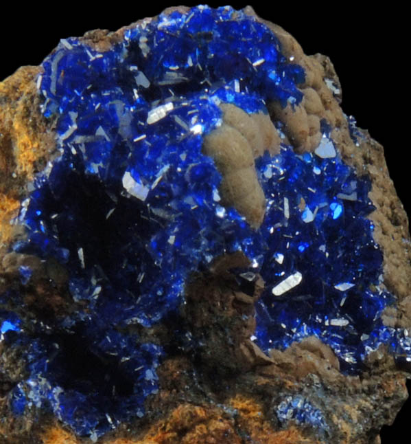 Azurite from Morenci Mine, 4750' Level, Lone Star Area, Clifton District, Greenlee County, Arizona