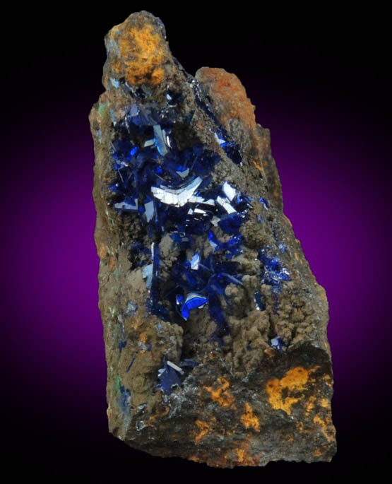 Azurite from Morenci Mine, 4750' Level, Lone Star Area, Clifton District, Greenlee County, Arizona