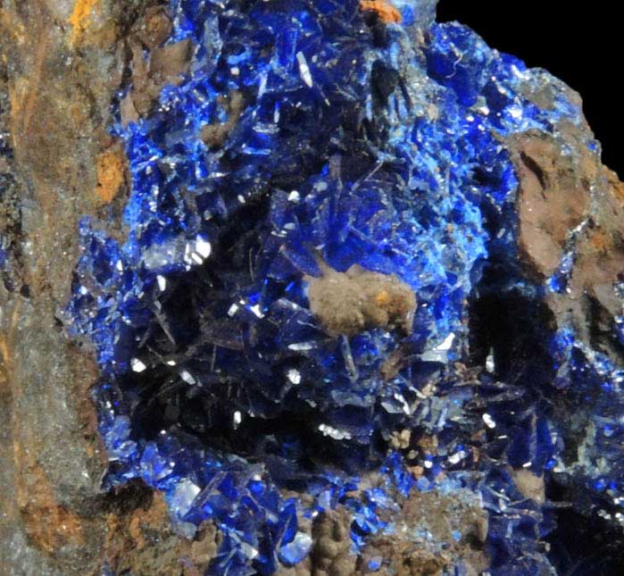 Azurite from Morenci Mine, 4750' Level, Lone Star Area, Clifton District, Greenlee County, Arizona