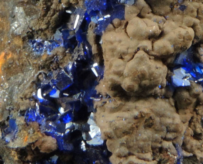 Azurite from Morenci Mine, 4750' Level, Lone Star Area, Clifton District, Greenlee County, Arizona