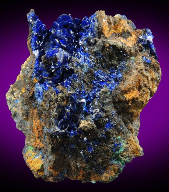 Azurite with minor Malachite from Morenci Mine, 4750' Level, Lone Star Area, Clifton District, Greenlee County, Arizona