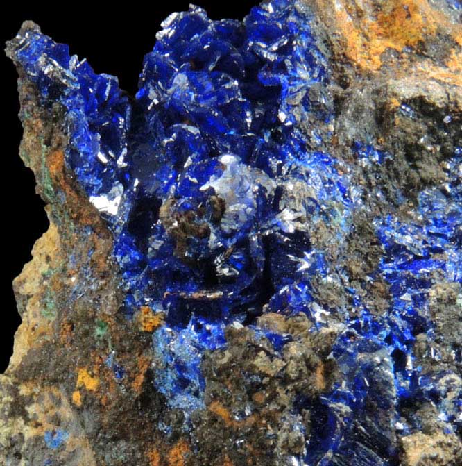 Azurite with minor Malachite from Morenci Mine, 4750' Level, Lone Star Area, Clifton District, Greenlee County, Arizona