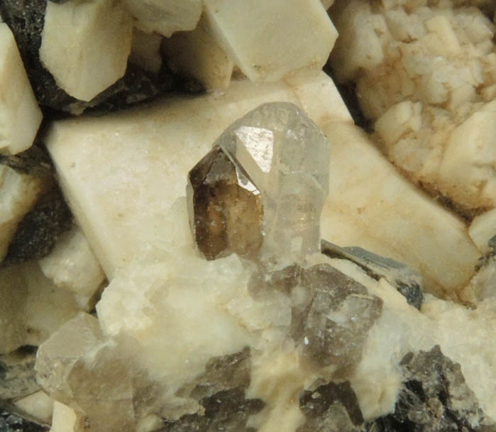 Topaz, Smoky Quartz, Microcline from Diamond Rocks, Hare's Gap, Mournes, County Down, Ireland