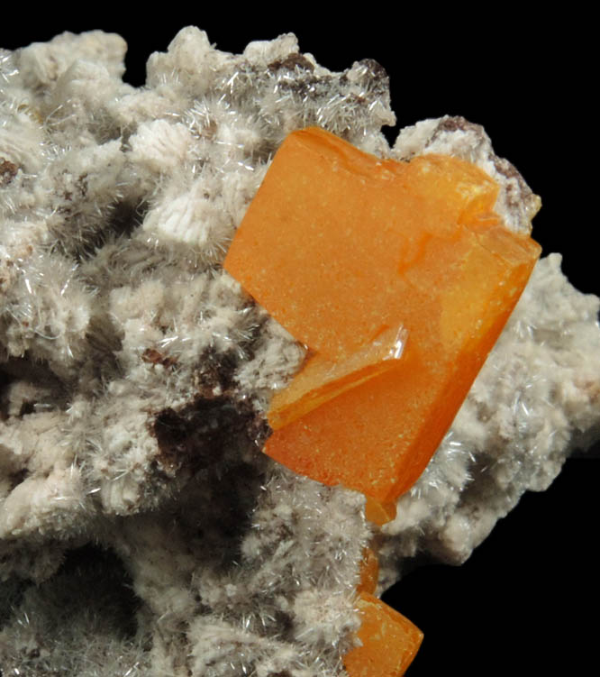 Hydrozincite and Wulfenite from Sierra de Los Lamentos, Chihuahua, Mexico