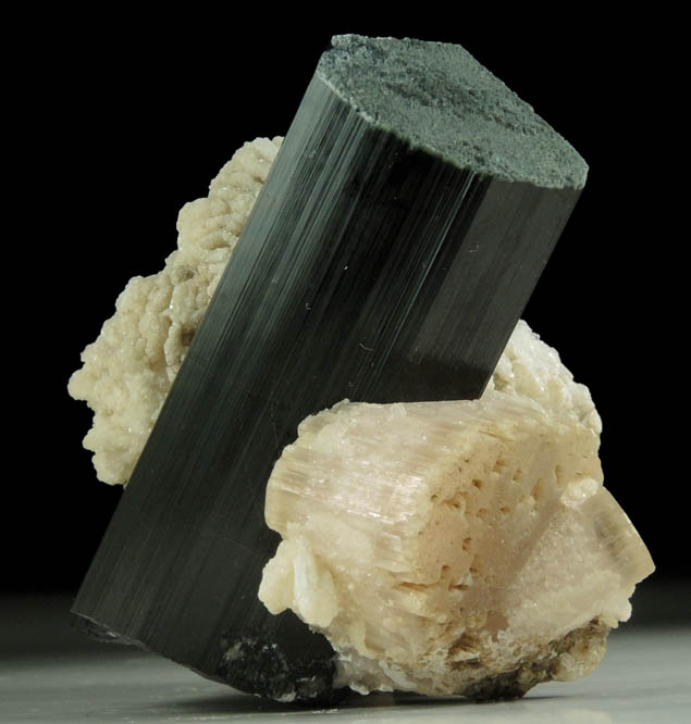 Fluorapatite, Schorl Tourmaline, Albite var. Cleavelandite from Bulochi, near Shengus, Skardu District, Gilgit-Baltistan, Pakistan