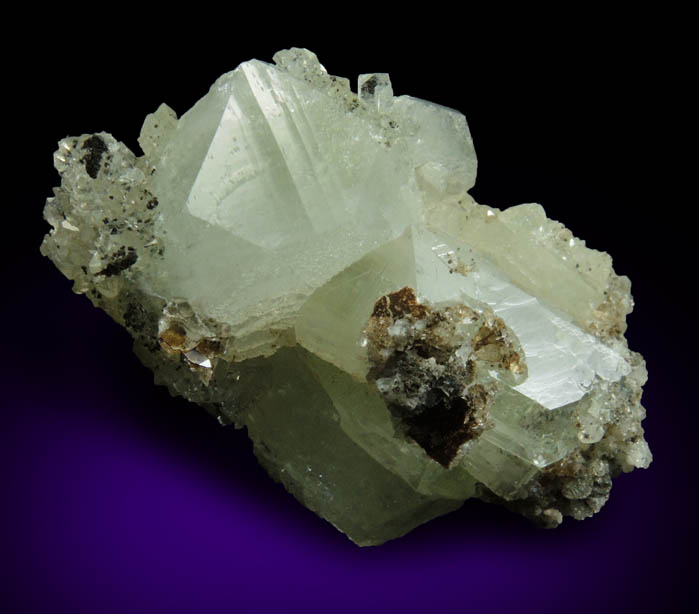 Apophyllite with Chamosite and Datolite from Millington Quarry, Bernards Township, Somerset County, New Jersey