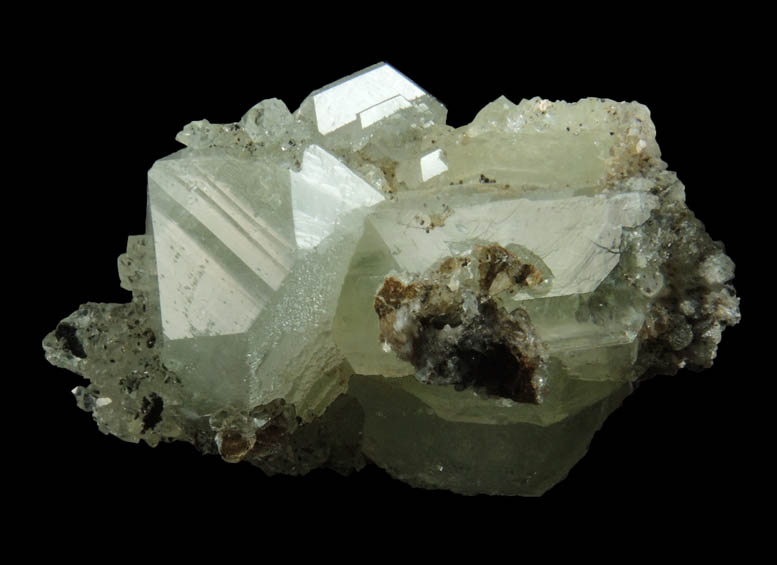 Apophyllite with Chamosite and Datolite from Millington Quarry, Bernards Township, Somerset County, New Jersey