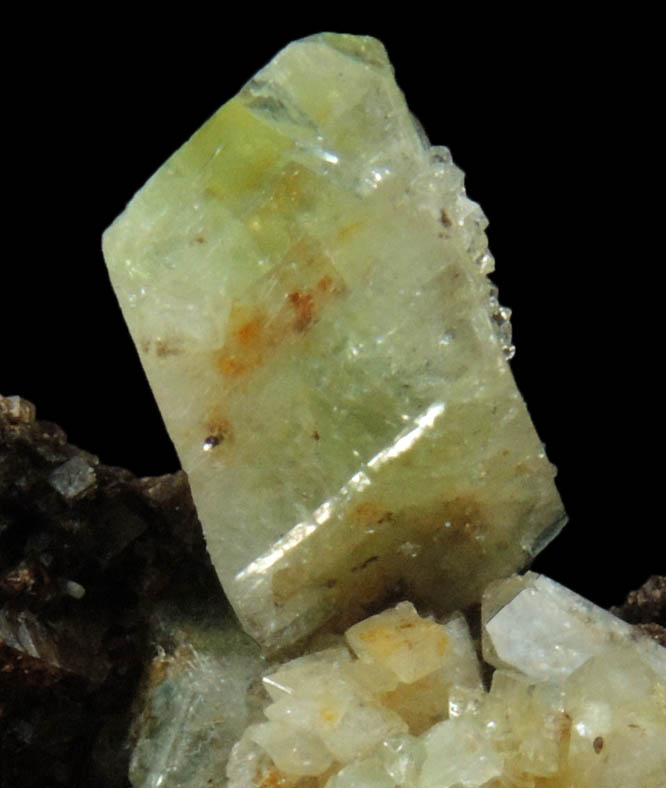 Augelite on Siderite from Rapid Creek, 70 km northwest of Aklavik, Yukon, Canada