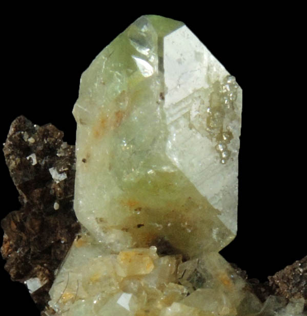 Augelite on Siderite from Rapid Creek, 70 km northwest of Aklavik, Yukon, Canada