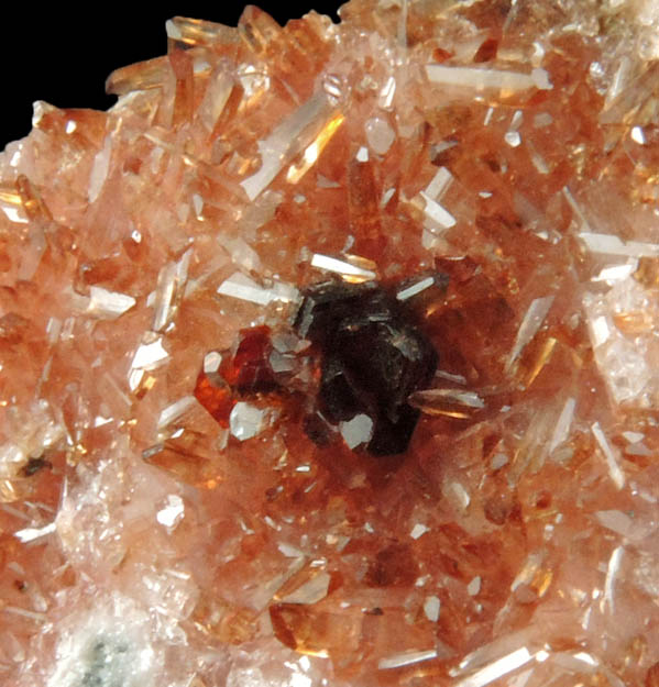 Shigaite on Rhodochrosite from N'Chwaning II Mine, Kalahari Manganese Field, Northern Cape Province, South Africa