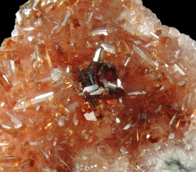 Shigaite on Rhodochrosite from N'Chwaning II Mine, Kalahari Manganese Field, Northern Cape Province, South Africa