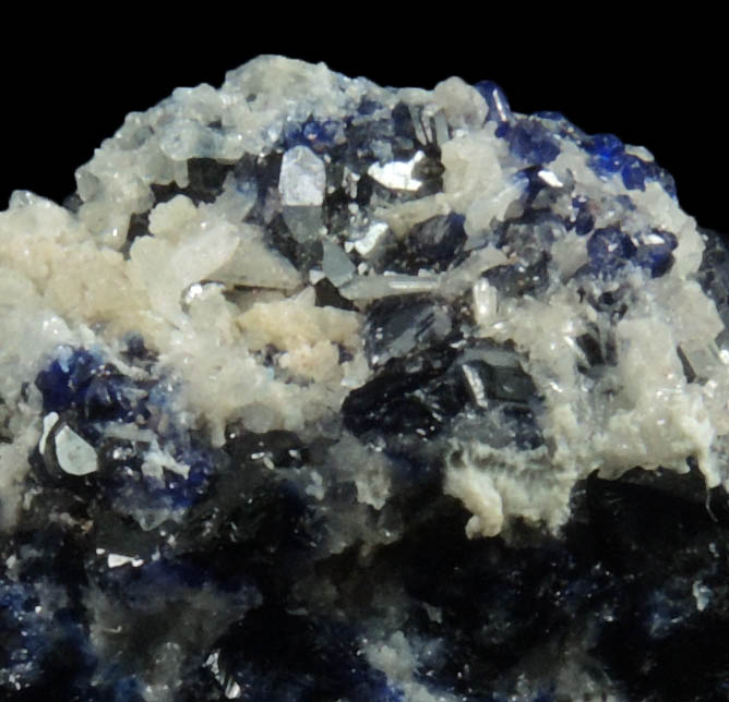 Cerussite on Azurite from Mammoth-St. Anthony Mine, Tiger, Mammoth District, Pinal County, Arizona