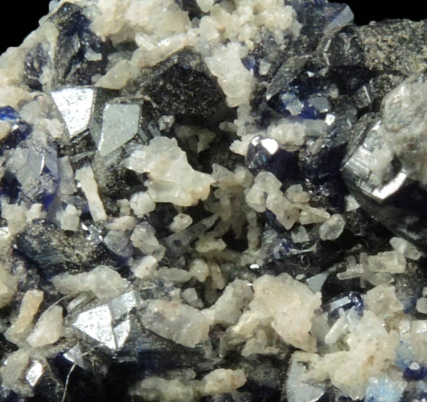 Cerussite on Azurite from Mammoth-St. Anthony Mine, Tiger, Mammoth District, Pinal County, Arizona