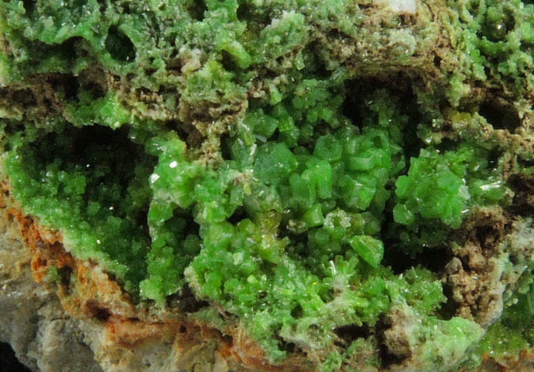 Pyromorphite from West Stayvoyage Vein, Wanlock Dod, Leadhills, Strathclyde, Scotland