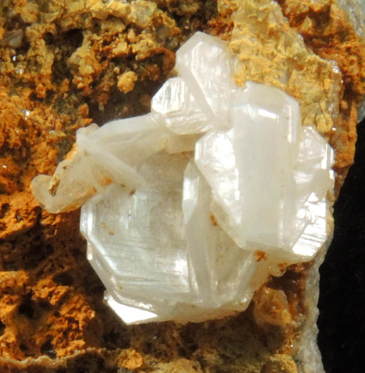 Cerussite (twinned crystals) from Grand Reef Mine, Aravaipa District, Graham County, Arizona