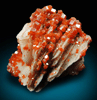 Vanadinite on Barite from Mibladen, Haute Moulouya Basin, Zeida-Aouli-Mibladen belt, Midelt Province, Morocco