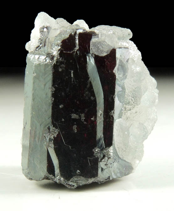 Pyrargyrite and Calcite from Fresnillo District, Zacatecas, Mexico