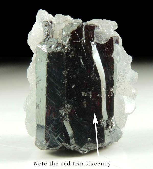 Pyrargyrite and Calcite from Fresnillo District, Zacatecas, Mexico