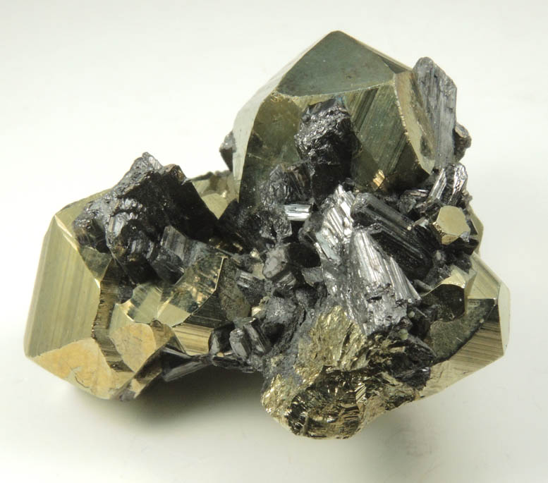 Enargite on Pyrite from Leonard Mine, Butte Mining District, Summit Valley, Silver Bow County, Montana