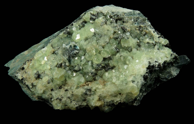 Andradite var. Demantoid Garnet with Clinochlore from Chukotskii (Chukotka), Magadan Oblast, Russia