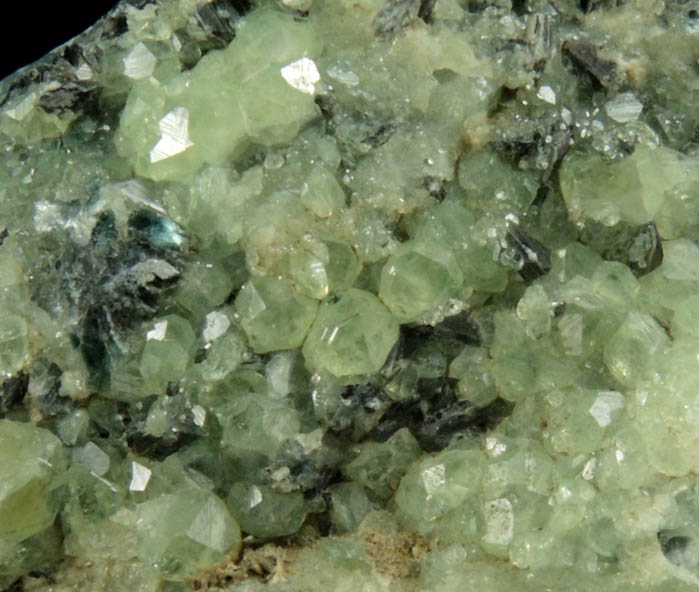 Andradite var. Demantoid Garnet with Clinochlore from Chukotskii (Chukotka), Magadan Oblast, Russia