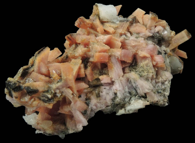 Inesite with Calcite from Hale Creek Mine, Trinity County, California