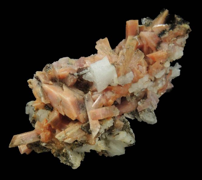 Inesite with Calcite from Hale Creek Mine, Trinity County, California