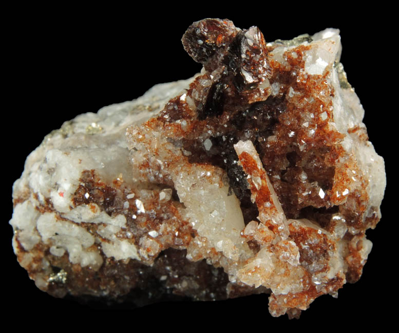 Hubeite with Apophyllite from Daye, Huangshi, Hubei, China (Type Locality for Hubeite)