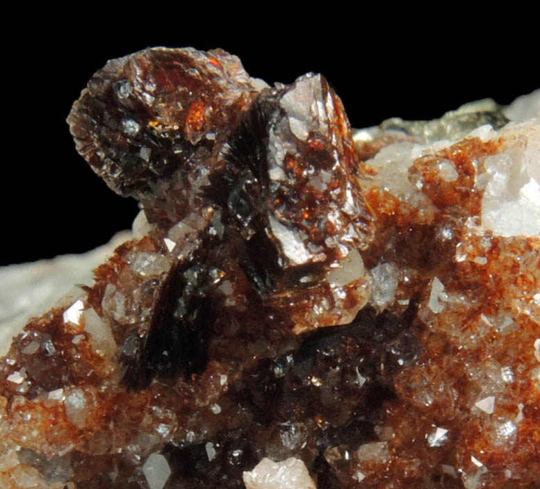 Hubeite with Apophyllite from Daye, Huangshi, Hubei, China (Type Locality for Hubeite)