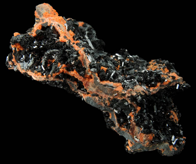 Gaudefroyite on Andradite Garnet from Wessels Mine, Kalahari Manganese Field, Northern Cape Province, South Africa