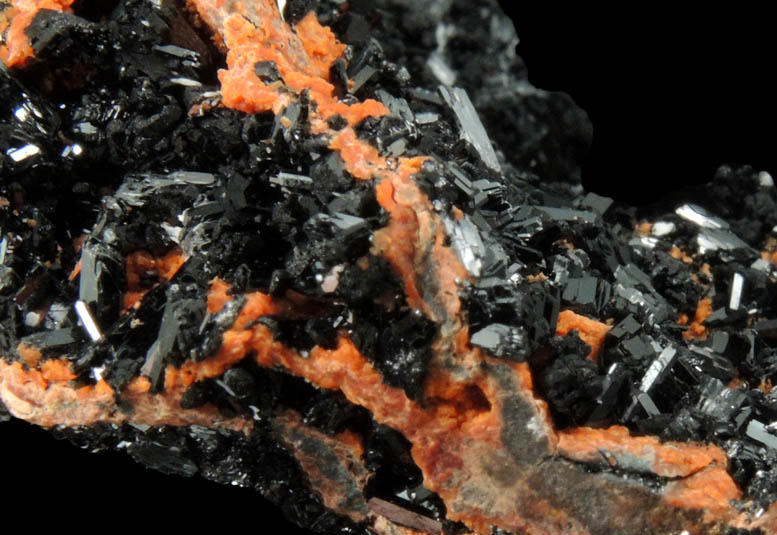 Gaudefroyite on Andradite Garnet from Wessels Mine, Kalahari Manganese Field, Northern Cape Province, South Africa