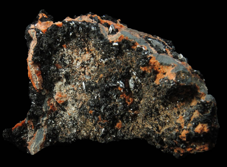 Gaudefroyite on Andradite Garnet from Wessels Mine, Kalahari Manganese Field, Northern Cape Province, South Africa