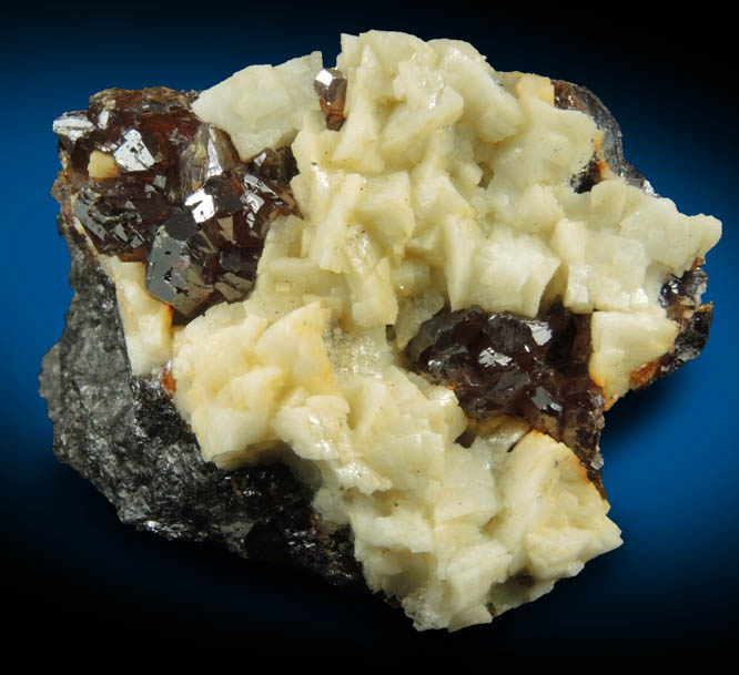 Sphalerite and Dolomite from Mina Troya, Mutiloa, 19 km southwest of San Sebastin, Pais Vasco, Spain