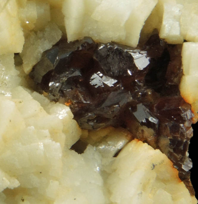 Sphalerite and Dolomite from Mina Troya, Mutiloa, 19 km southwest of San Sebastin, Pais Vasco, Spain