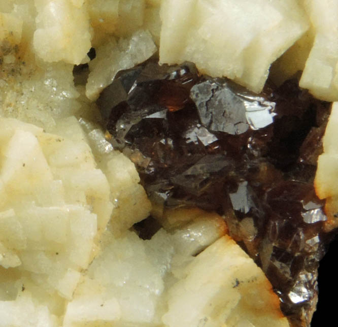 Sphalerite and Dolomite from Mina Troya, Mutiloa, 19 km southwest of San Sebastin, Pais Vasco, Spain