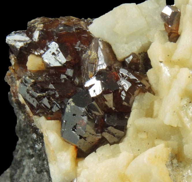 Sphalerite and Dolomite from Mina Troya, Mutiloa, 19 km southwest of San Sebastin, Pais Vasco, Spain