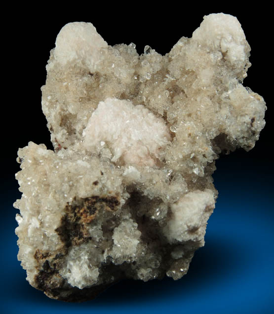 Oyelite on Calcite from N'Chwaning II Mine, Kalahari Manganese Field, Northern Cape Province, South Africa