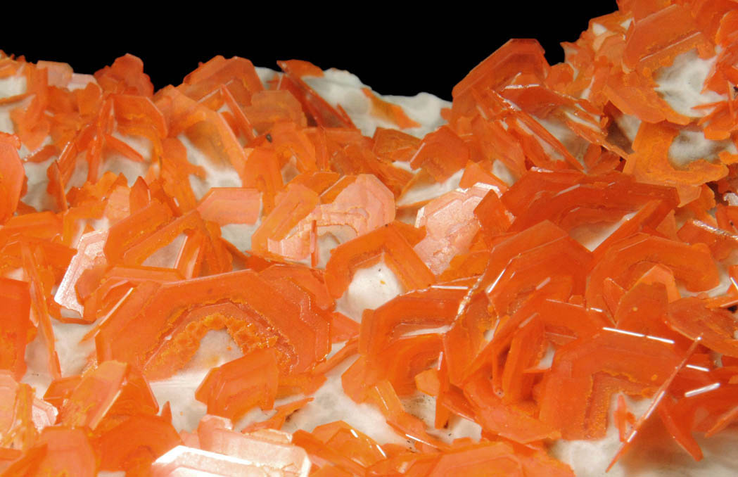 Wulfenite from Jianshan Mine, Kuruktag Mountains, 300 km southeast of rmqi, Shanshan County, Xinjiang Uygur Region, China