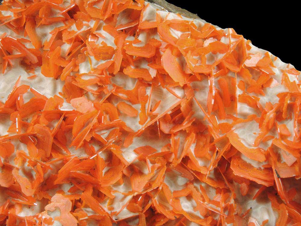 Wulfenite from Jianshan Mine, Kuruktag Mountains, 300 km southeast of rmqi, Shanshan County, Xinjiang Uygur Region, China