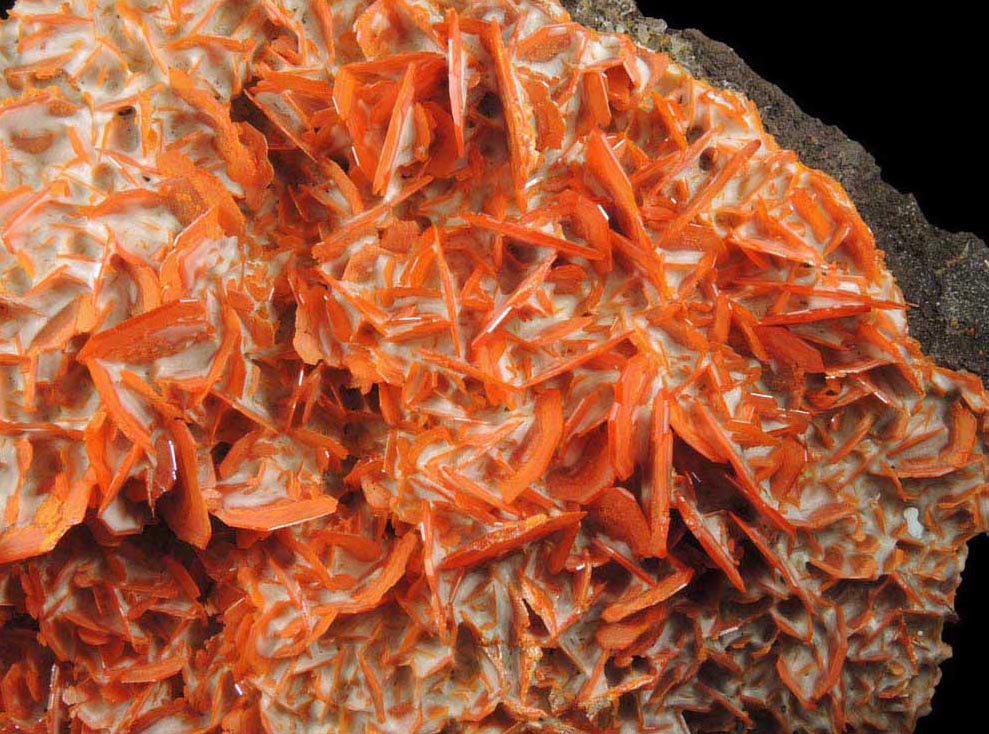 Wulfenite from Jianshan Mine, Kuruktag Mountains, 300 km southeast of rmqi, Shanshan County, Xinjiang Uygur Region, China