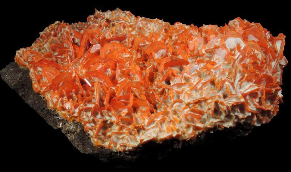 Wulfenite from Jianshan Mine, Kuruktag Mountains, 300 km southeast of rmqi, Shanshan County, Xinjiang Uygur Region, China