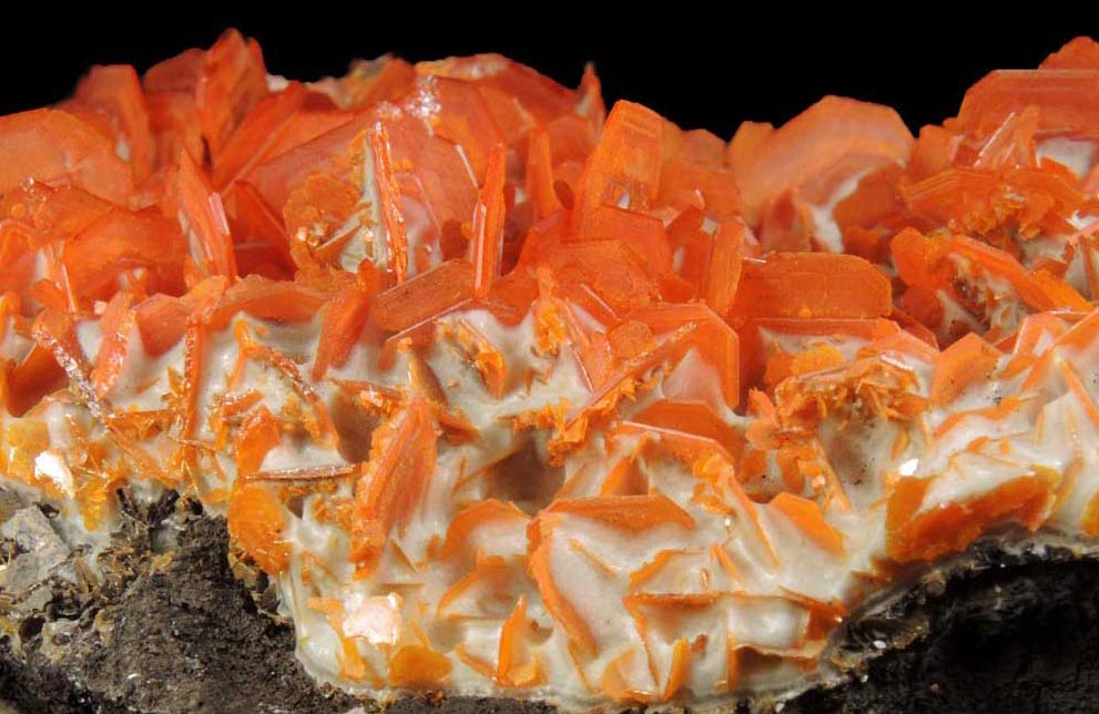 Wulfenite from Jianshan Mine, Kuruktag Mountains, 300 km southeast of rmqi, Shanshan County, Xinjiang Uygur Region, China