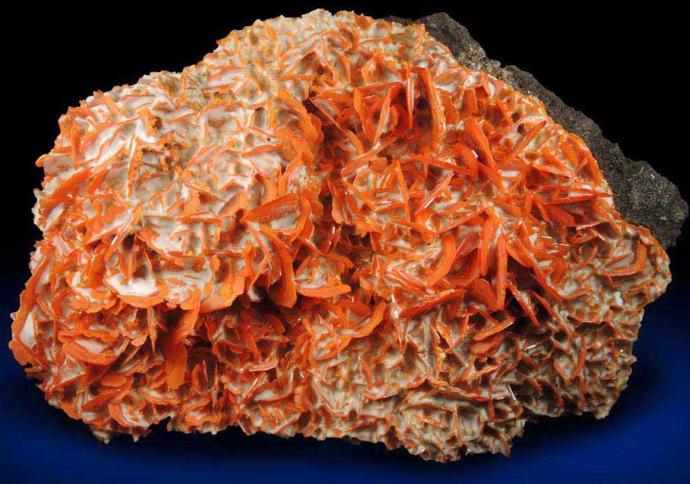 Wulfenite from Jianshan Mine, Kuruktag Mountains, 300 km southeast of rmqi, Shanshan County, Xinjiang Uygur Region, China