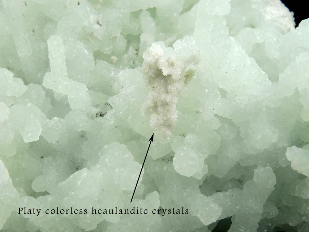 Prehnite pseudomorphs after Laumontite with minor Heulandite from Mumbai District, Maharashtra, India