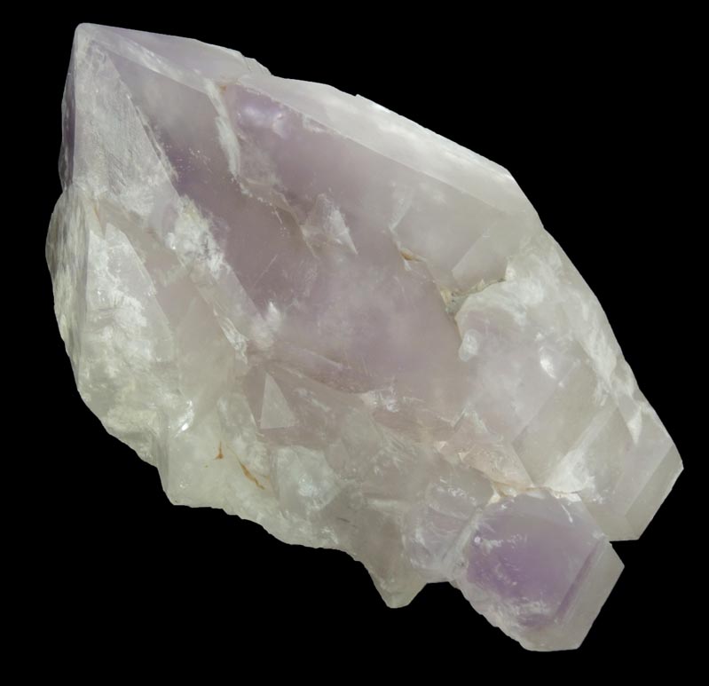 Quartz var. Amethyst over Milky Quartz from Deer Hill, Stow, Oxford County, Maine