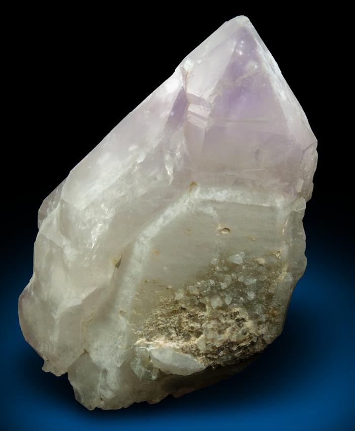 Quartz var. Amethyst over Milky Quartz from Deer Hill, Stow, Oxford County, Maine