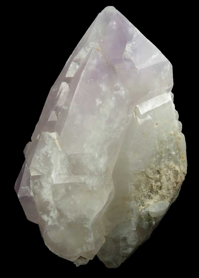 Quartz var. Amethyst over Milky Quartz from Deer Hill, Stow, Oxford County, Maine