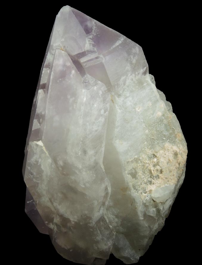 Quartz var. Amethyst over Milky Quartz from Deer Hill, Stow, Oxford County, Maine